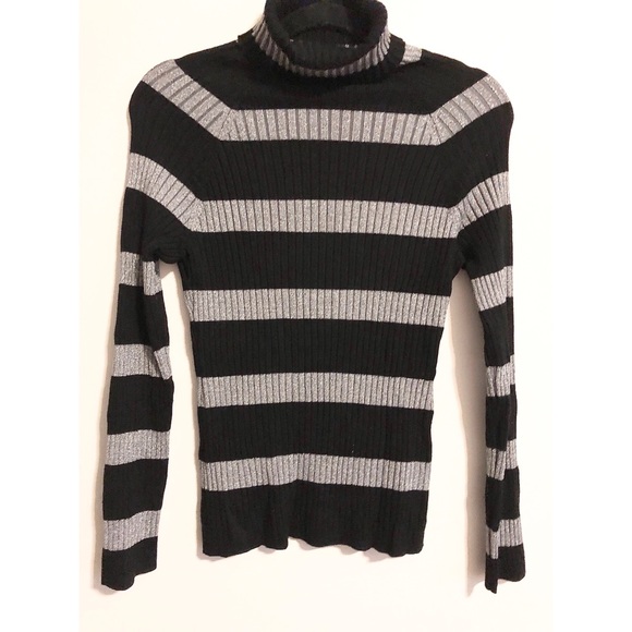 Black Striped Turtleneck - Picture 1 of 2